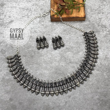 Black Ethnic Necklace Set